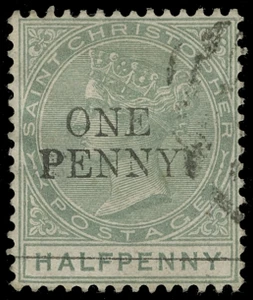 St. Christopher Scott 21 Gibbons 26 Used Stamp