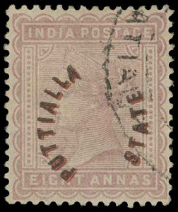India / Patiala Scott 4a Gibbons 5b Used Stamp