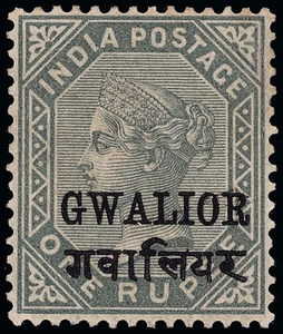 India / Gwalior Scott 22 Gibbons 33B Mint Stamp