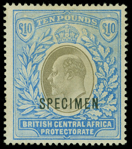 British Central Africa Scott 69s Gibbons 67s Specimen Stamp