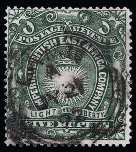 British East Africa Scott 14-30 Gibbons 4-30 Used Set of Stamps