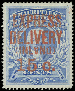 Mauritius Scott E2b Gibbons E2a Mint Stamp Mauritius Scott E2b Gibbons E2a Mint Stamp