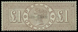 Great Britain Scott 110 Gibbons 185 Specimen Stamp