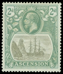 Ascension Scott 13V1 Gibbons 13a Mint Stamp