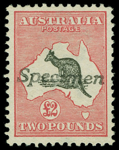 Australia Scott 13s-15s Gibbons 14s-16s Specimen Set of Stamps