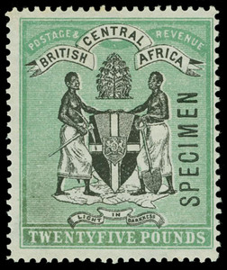 British Central Africa Scott 42s Gibbons 42s Specimen Stamp