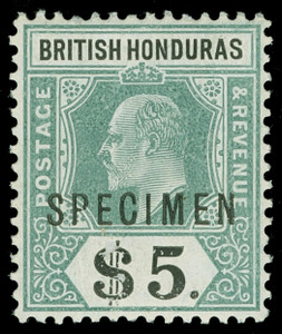 British Honduras Scott 65-71 Gibbons 87s-93s Specimen Set of Stamps