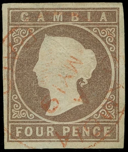 Gambia Scott 3a Gibbons 6 Used Stamp