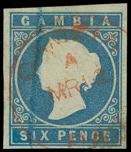 Gambia Scott 4 Gibbons 8 Used Stamp