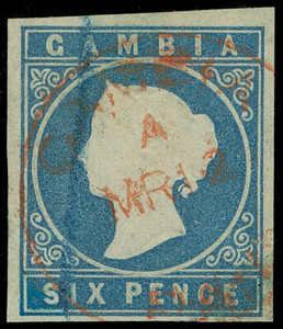 Gambia Scott 4 Gibbons 8 Used Stamp