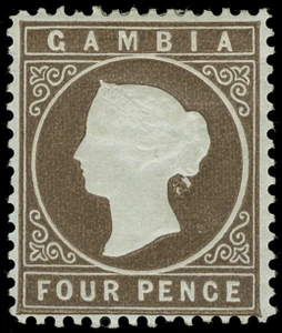 Gambia Scott 9aV Gibbons 15Aw Mint Stamp