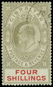 Gibraltar Scott 62v Gibbons 73x Used Stamp