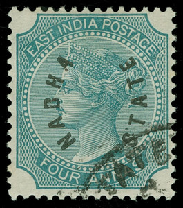 India / Nabha Scott 6 Gibbons 4 Used Stamp