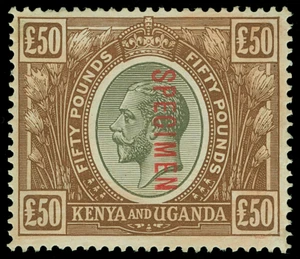Kenya, Uganda and Tanganyika Scott 41Ds Gibbons 103s Specimen Stamp