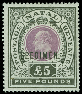 Natal Scott 98s Gibbons 144s Specimen Stamp