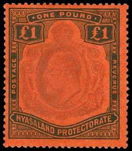 Nyasaland Protectorate Scott 1-10 Gibbons 72-81 Never Hinged Set of Stamps