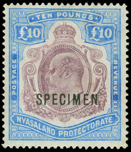 Nyasaland Protectorate Scott 11s Gibbons 82s Specimen Stamp