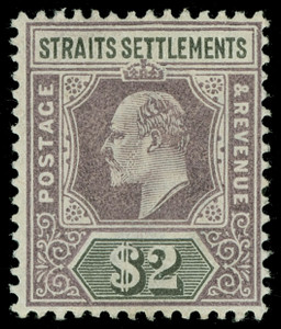 Straits Settlements Scott 103v Gibbons 120a Mint Stamp
