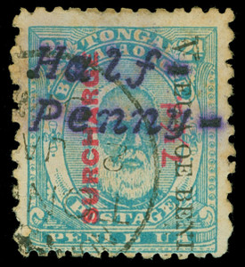 Tonga Scott 37v1 Gibbons 37Av1 Used Stamp