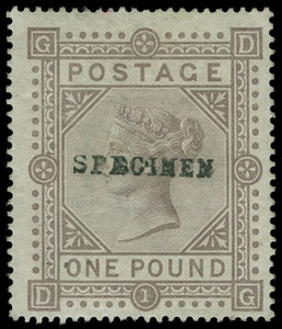 Great Britain Scott 75s Gibbons 129s Specimen Stamp