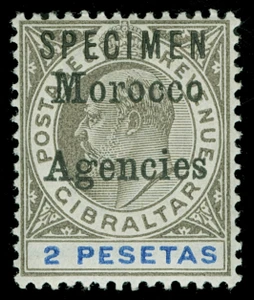 Great Britain Offices in Morocco Scott 20-26 Gibbons 17-23 Specimen Set of Stamps