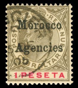 Great Britain Offices in Morocco Scott 25 Gibbons 22 Used Stamp Great Britain Offices in Morocco Scott 25 Gibbons 22 Used Stamp