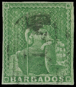 Barbados Scott 1a Gibbons 1 Used Stamp