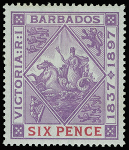 Barbados Scott 83, 86av Gibbons 118, 130v Mint Stamps