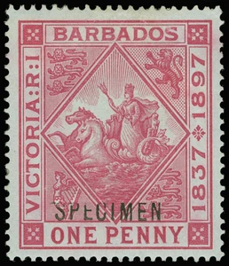 Barbados Scott 83v Gibbons 118v Specimen Stamp