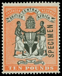 British Central Africa Scott 41s Gibbons 41s Specimen Stamp