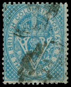 Canada / British Columbia and Vancouver Island Scott 7av Gibbons 22v Used Stamp