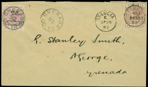 Grenada Scott J6 Gibbons D6 on Cover