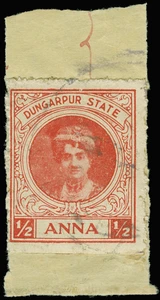 India / Dungarpur Scott 8 Gibbons 10 Used Stamp