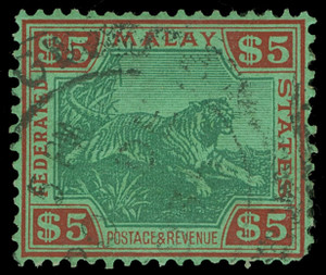 Malaya (Federated States) Scott 77-79 Gibbons 77-81 Used Set of Stamps