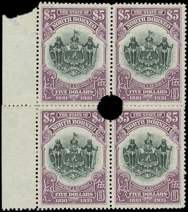 North Borneo Scott 185-192 Gibbons 295-302 Block of Set of Stamps