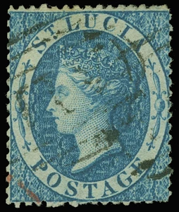 St. Lucia Scott 2v Gibbons 2 Used Stamp