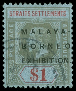 Straits Settlements Scott 151d-167d Gibbons 241-249 Used Set of Stamps
