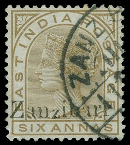 Zanzibar Scott 17b Gibbons 13l Used Stamp