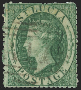 St. Lucia Scott 3 Gibbons 3 Used Stamp (1)