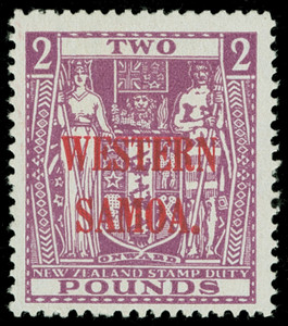 Samoa Scott 176v-180v Gibbons 194a-194d Mint Set of Stamps