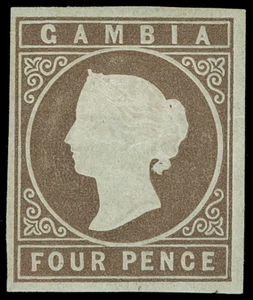 Gambia Scott 1 Gibbons 2 Mint Stamp