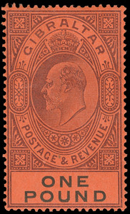Gibraltar Scott 48 Gibbons 55 Never Hinged Stamp