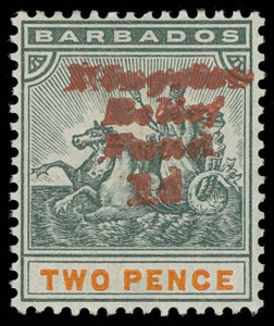 Barbados Scott B1d Gibbons 153b Never Hinged Stamp