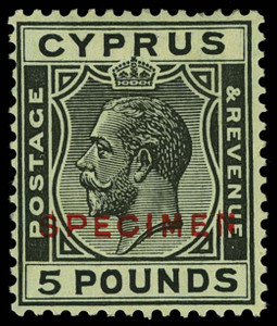 Cyprus Scott 109s Gibbons 117as Specimen Stamp