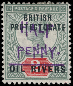 Niger Coast Protectorate Scott 14 Gibbons 29 Mint Stamp