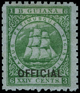 British Guiana Scott O5 Gibbons O5 Mint Stamp