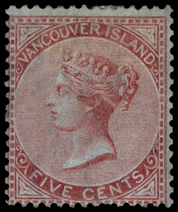 Canada / British Columbia and Vancouver Island Scott 5 Gibbons 13 Mint Stamp