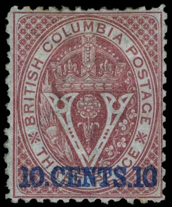 Canada / British Columbia and Vancouver Island Scott 15 Gibbons 24 Mint Stamp