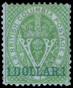 Canada / British Columbia and Vancouver Island Scott 18 Gibbons 27 Mint Stamp