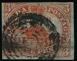 Canada Scott 1 Gibbons 1 Used Stamp (1)
